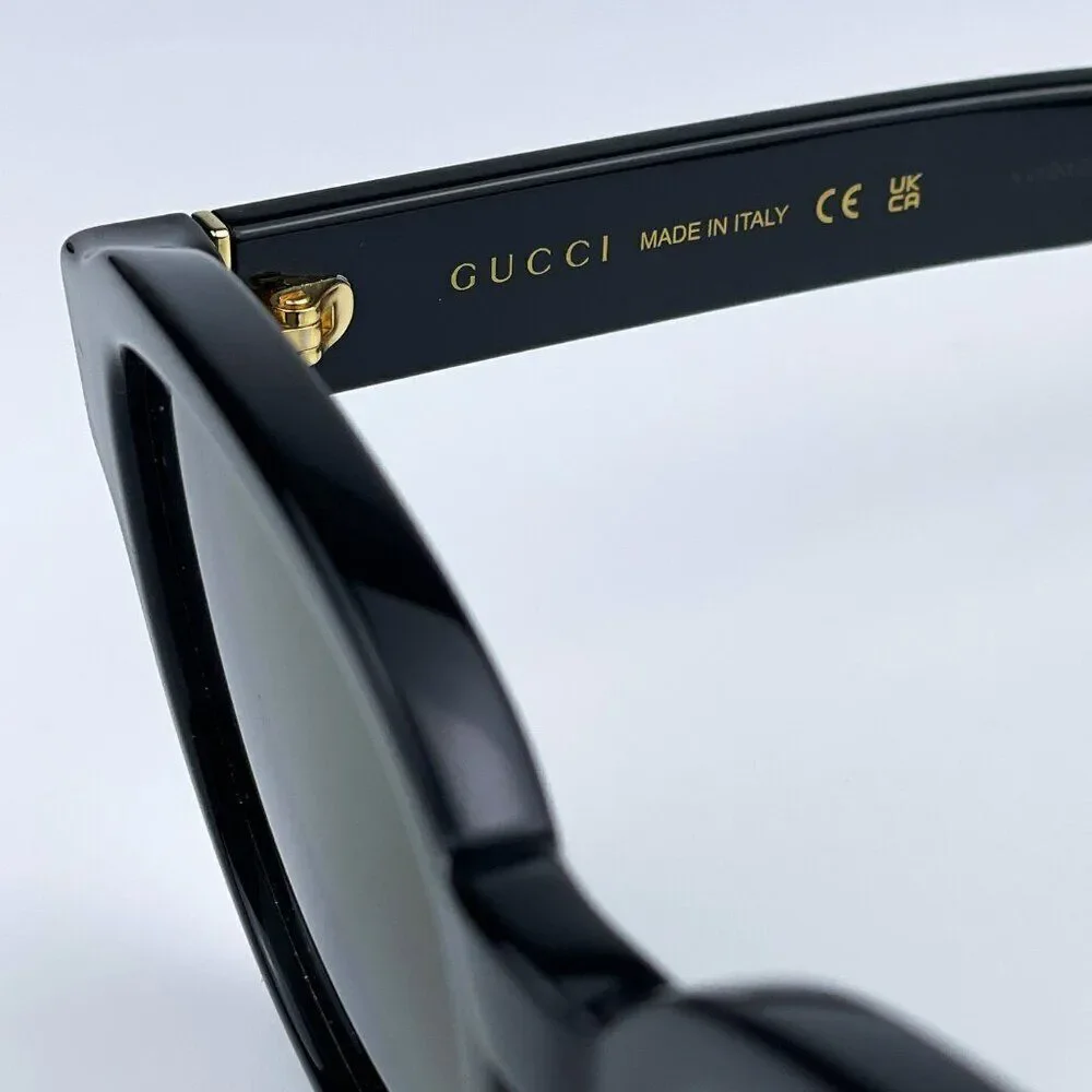 SALE! NEW Gucci GG1140SK 002 Black Green Square Unisex Sunglasses